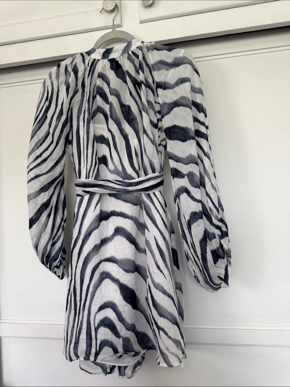 Banana Republic Black and White Zebra Print Mini Dress - Picture 2 of 12
